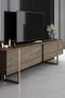 Hanah Home Luxe - Conjunto de muebles de salón Nogal y Dorado